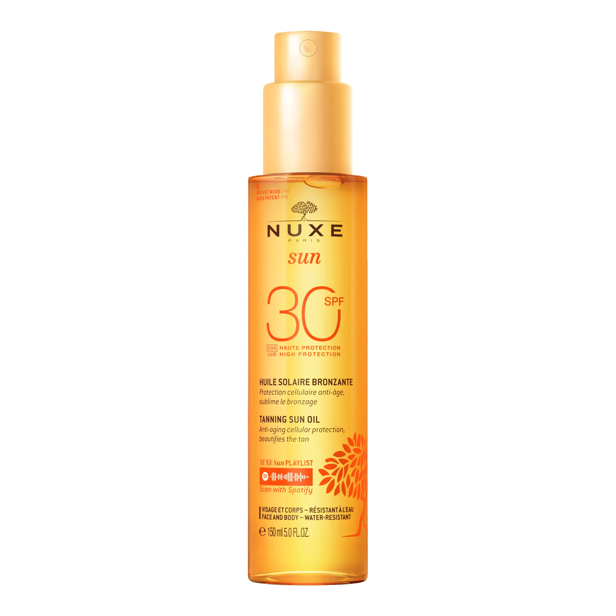 Aceite bronceador para rostro y cuerpo Sun SPF 30 de NUXE (150 ml)