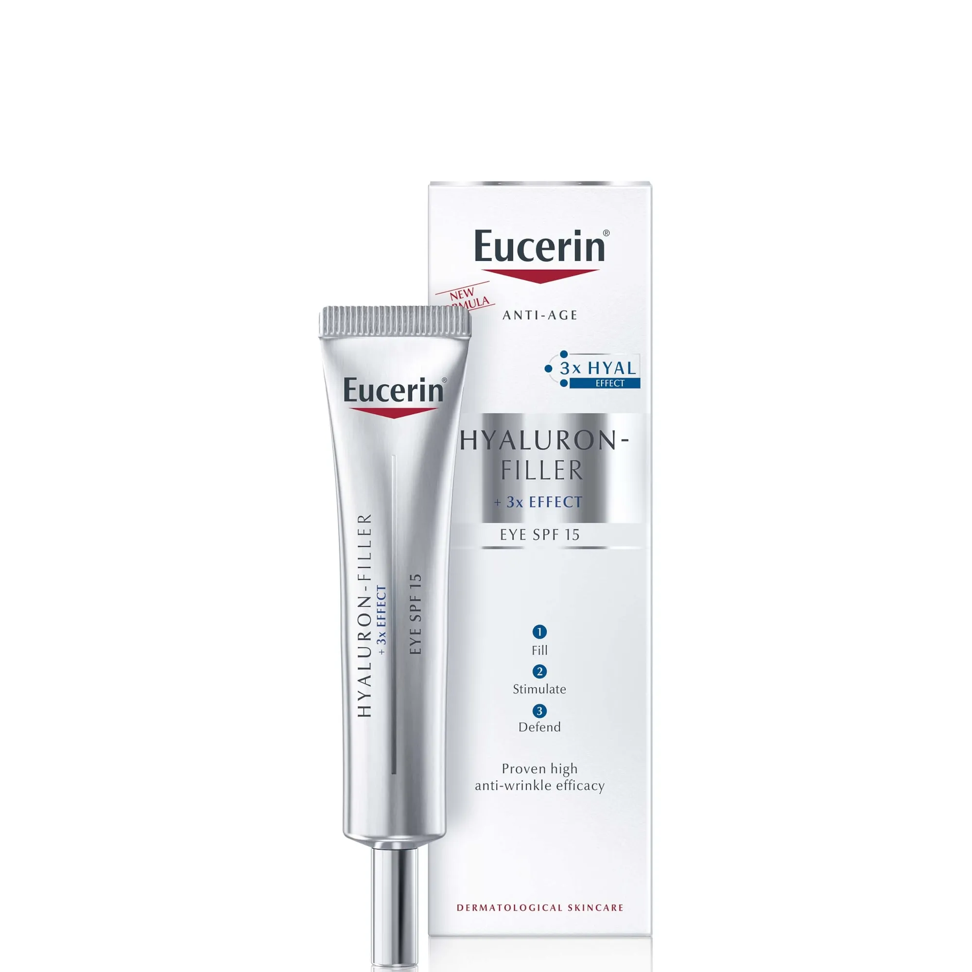 Crema de Ojos Antienvejecimiento Protección UVA Eucerin® Anti-Age Hyaluron-Filler (15ml)