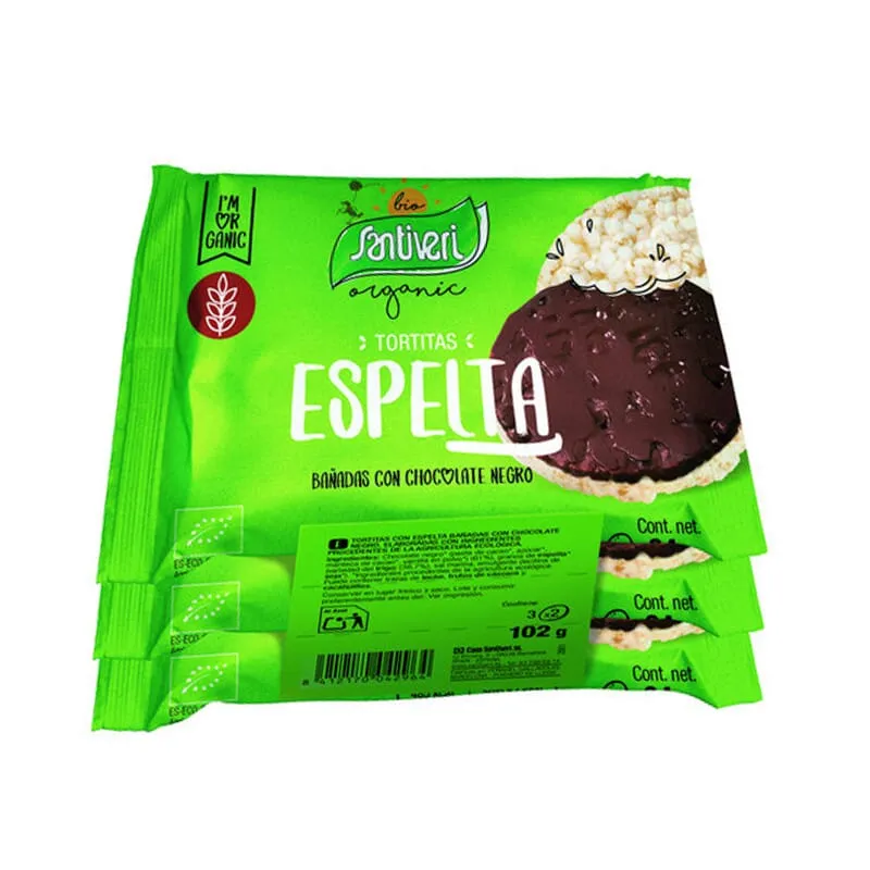 Tortitas Espelta Chocolate Negro Bio 102g