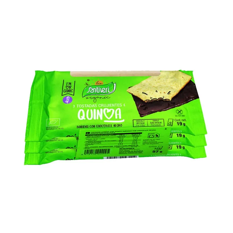 Tostadas Crujientes Quinoa Chocolate Negro Bio 19g 3 Uds