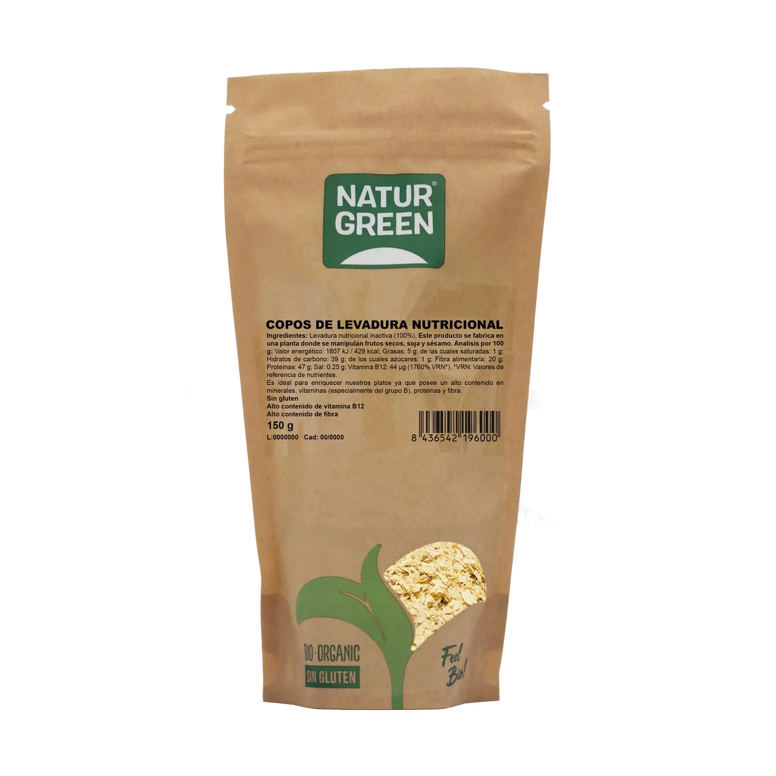 Copos De Levadura Nutricional Sin Gluten 150g