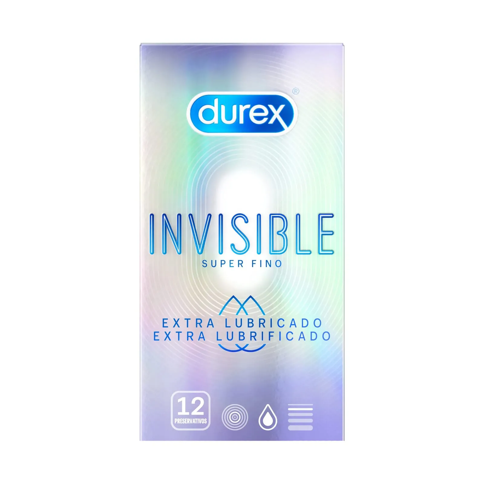 Durex Invisible Super Fino Extra Lubricado 12 Uds