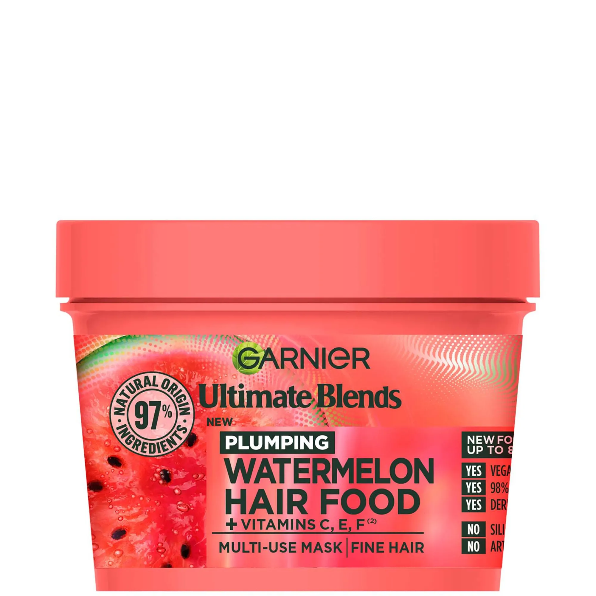 Garnier Ultimate Blends Plumping Hair Food Watermelon 3-in-1 Mask Treatment 390ml