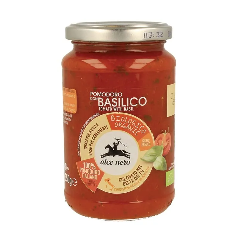 Salsa De Tomate Con Albahaca Bio 350g