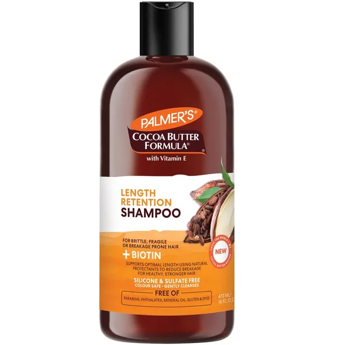 Champú con biotina y manteca de cacao para mantener el cabello largo