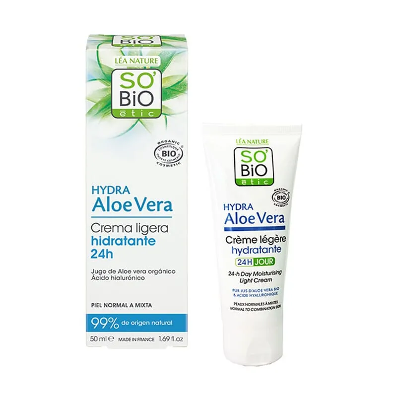 Hydra Aloe Vera Crema Ligera Hidratante 24H Bio 50 ml