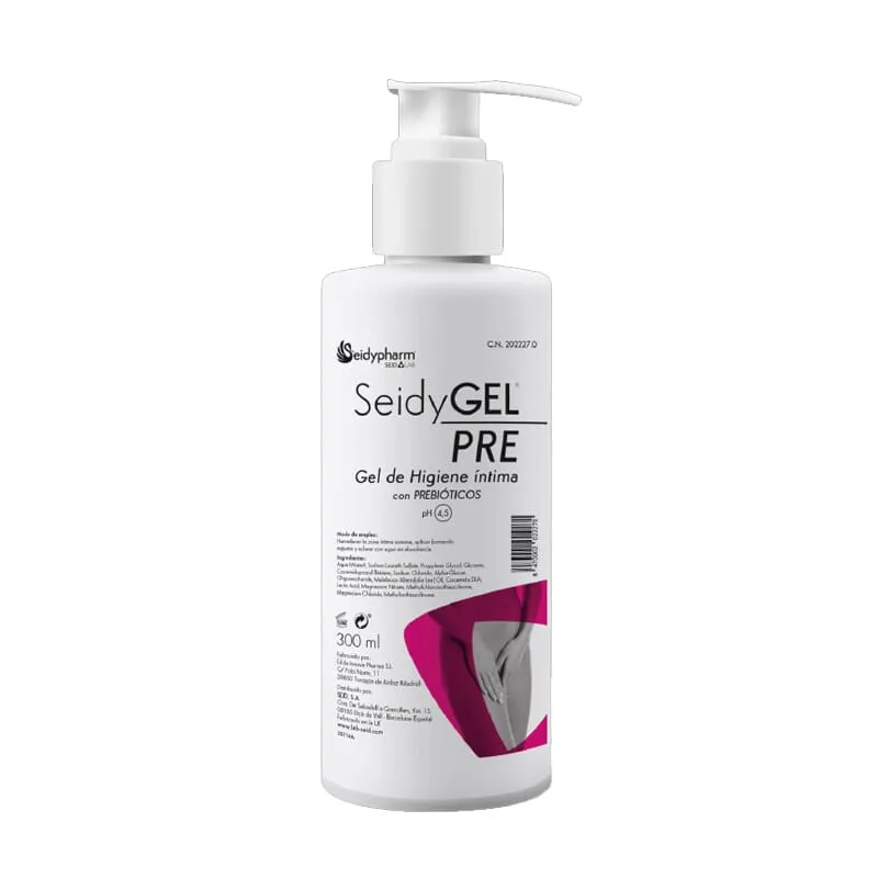 Seidygel Pre Gel Higiene Íntima Con Preobióticos 300 ml