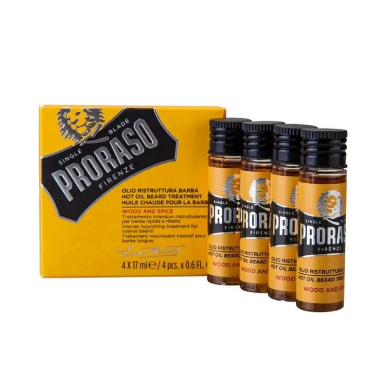 Yellow Tratamiento De Aceite Caliente Para Barba 17 ml 4 Uds