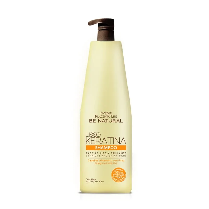 Lisso Keratina Champú Cabello Liso Y Brillante 1 L