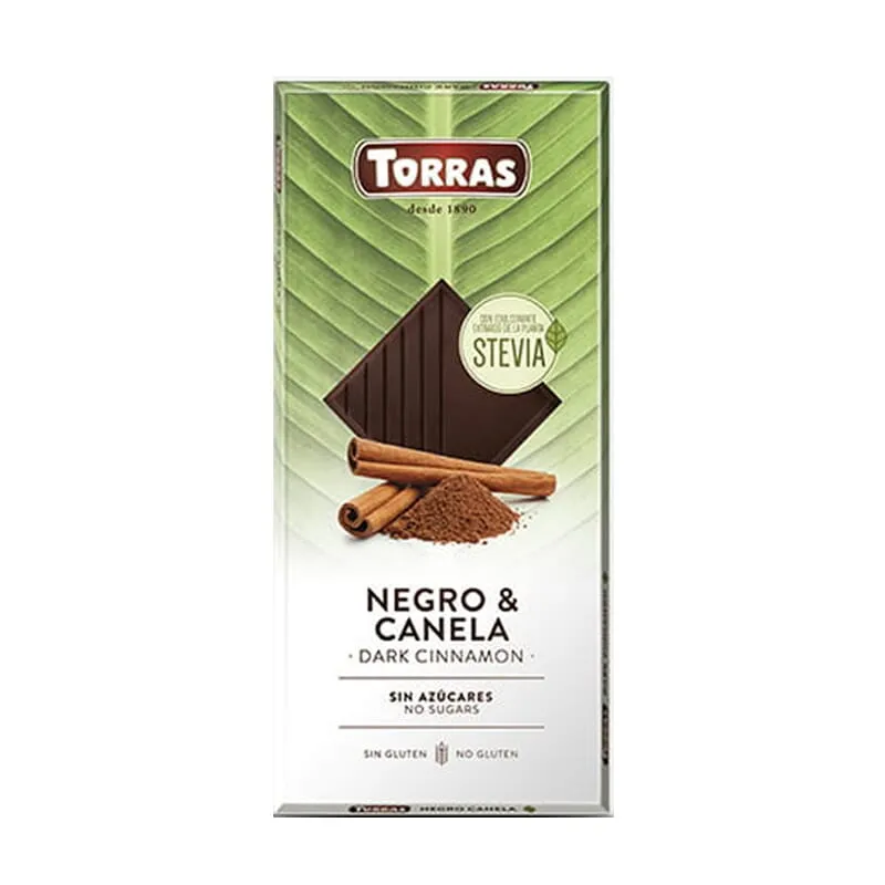 Chocolate Negro Con Canela Y Stevia 125g
