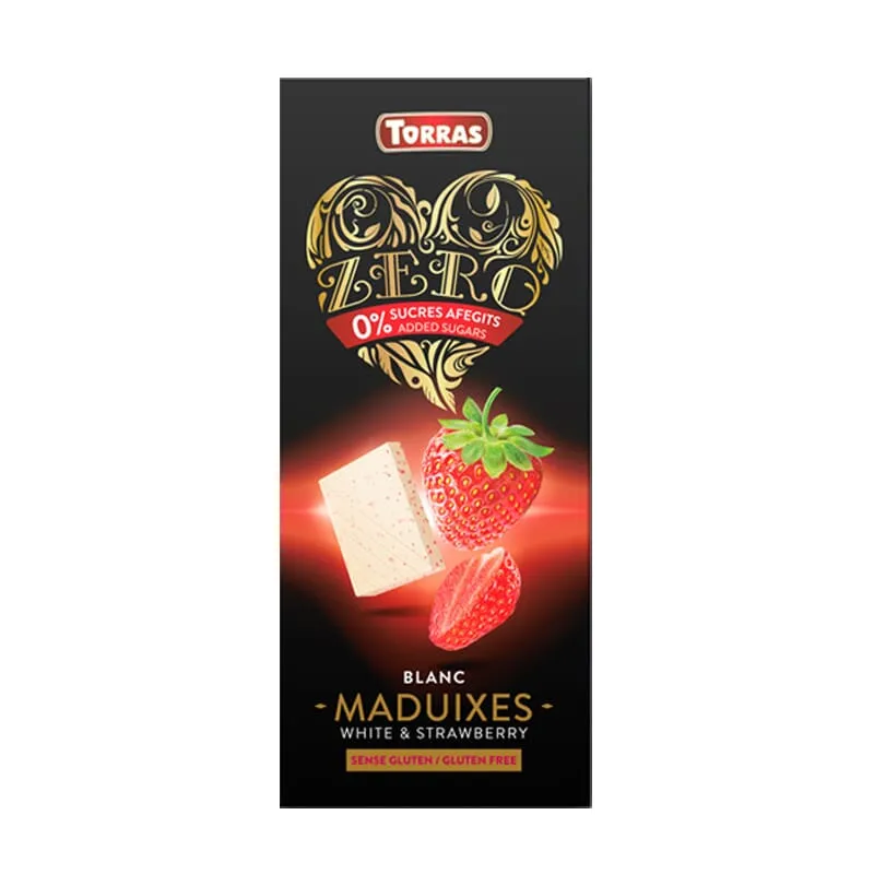 Zero Chocolate Blanco Con Fresas 125g