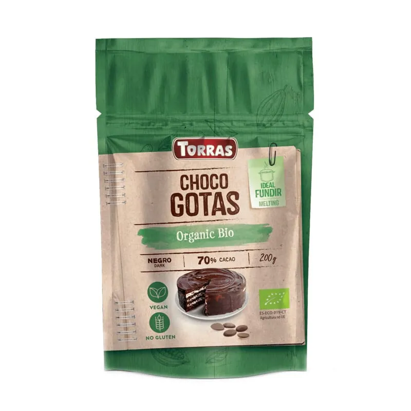 Choco Gotas 70% Cacao Bio 200g