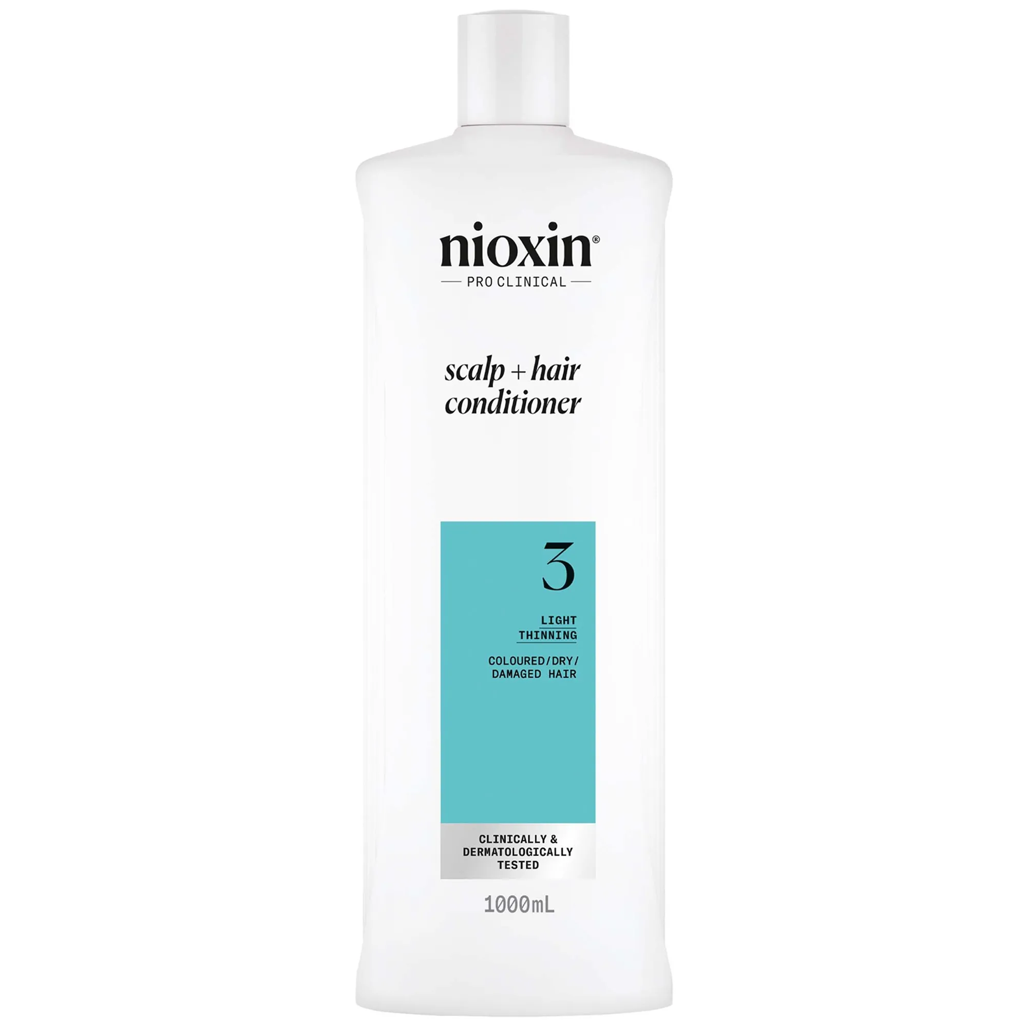 NIOXIN Scalp and Hair Thickening System 3 Conditioner for Coloured Dry and Damaged Hair with Light Thinning 1L