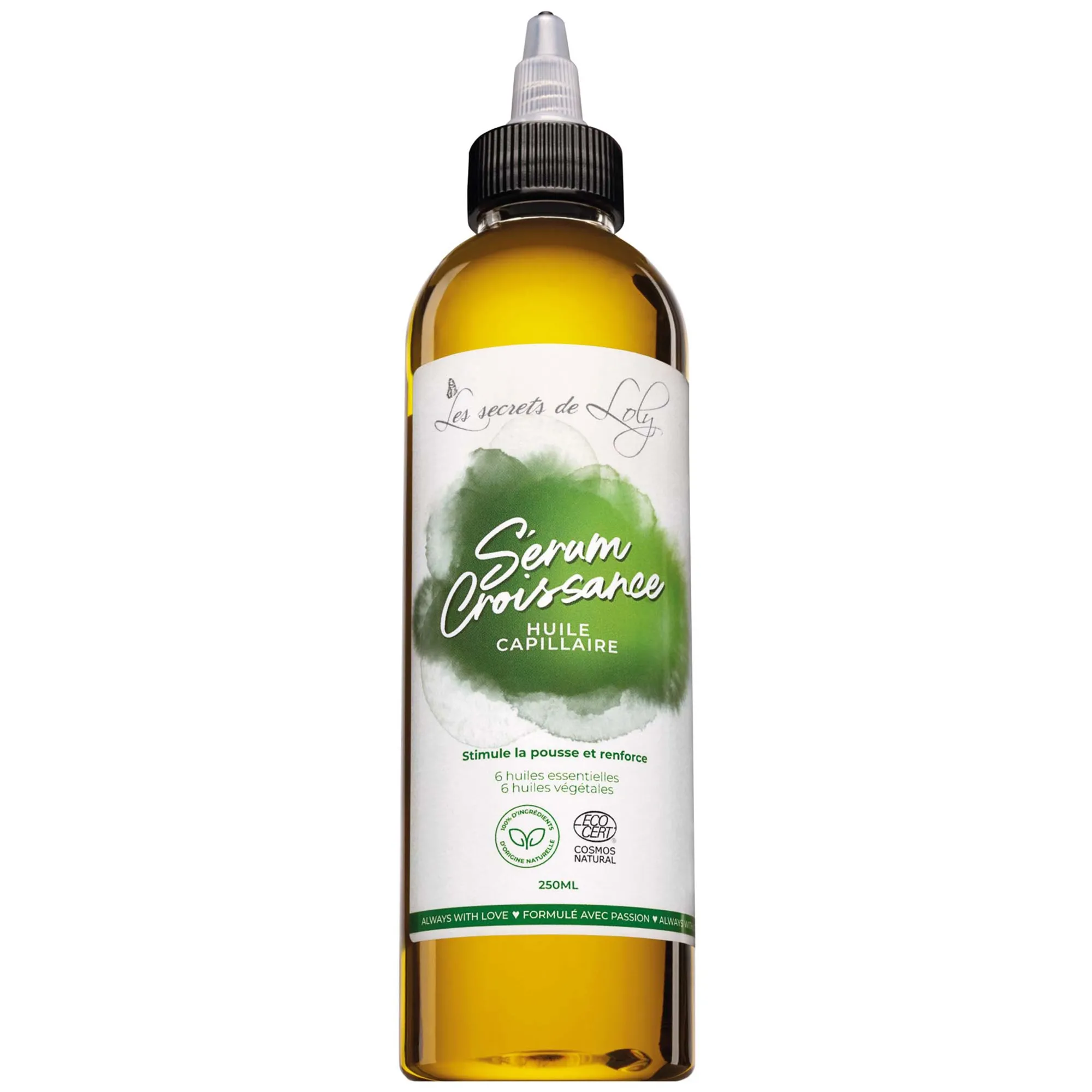 Aceite capilar Serum Croissance de Les Secrets de Loly, 250 ml