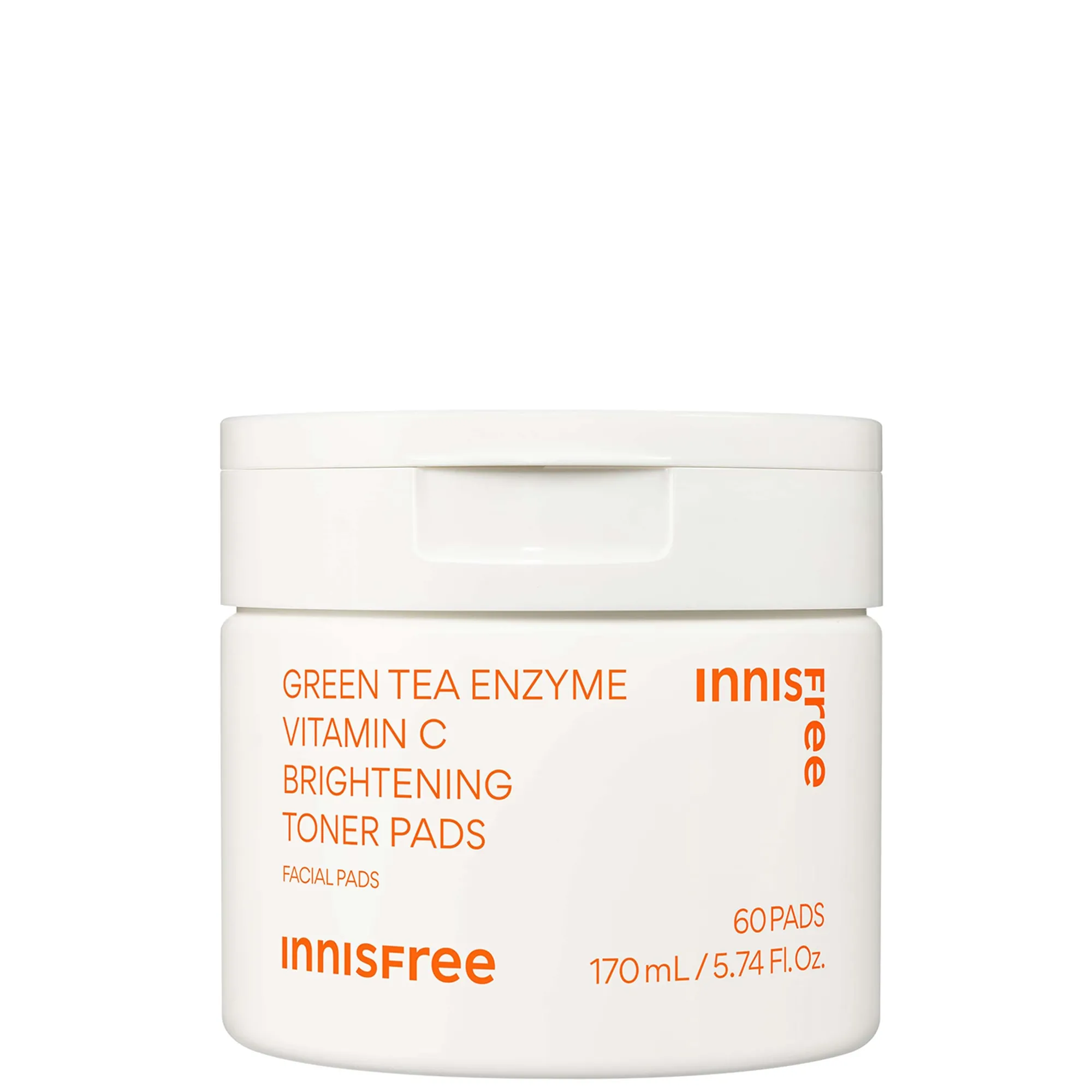 INNISFREE Green Tea Enzyme Vitamin C Brightening Toner Pads - 60 pads