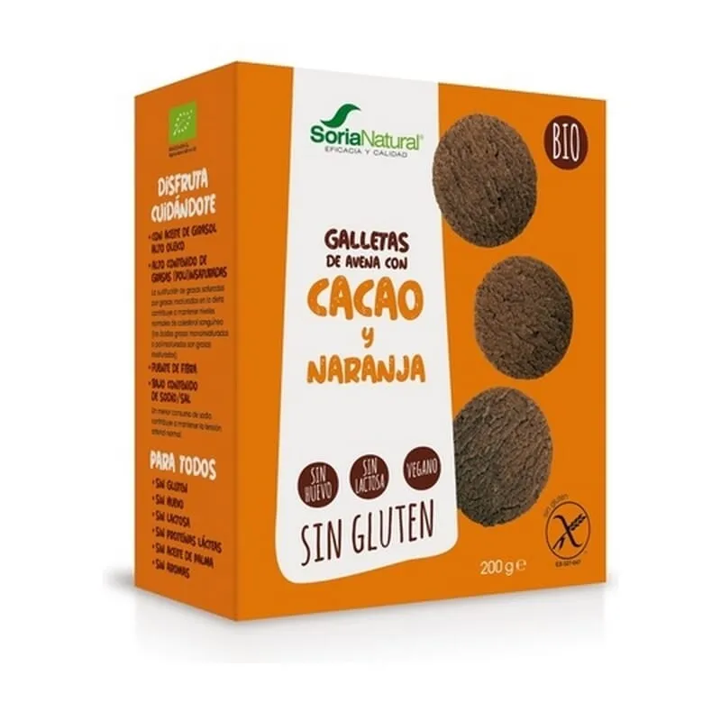 Galletas De Avena Con Cacao y Naranja Bio 200g