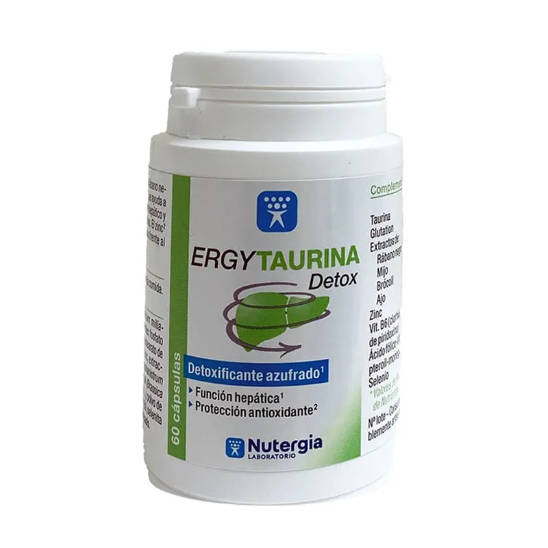 ErgyTaurina Detox Detoxificante Azufrado 60 Caps