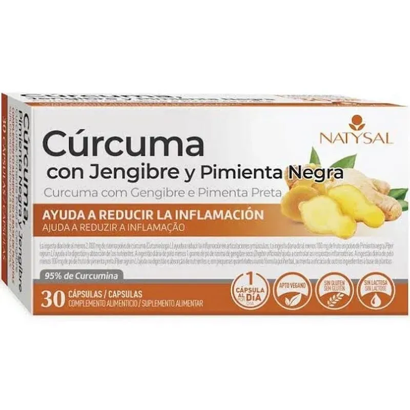 Curcuma + Jengibre + Pimienta 30 Caps