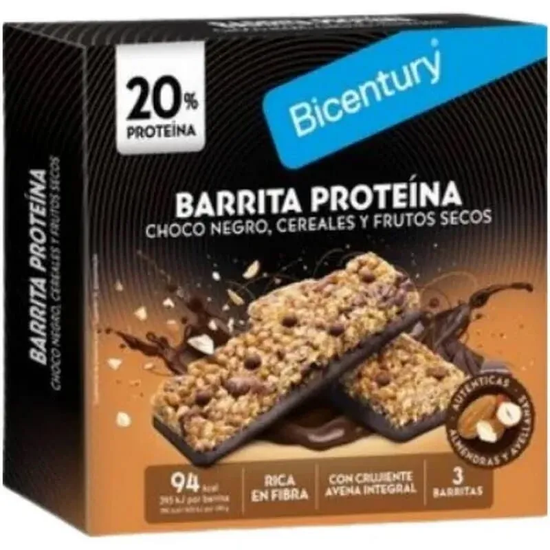 Barrita Proteina Choco Cereales Almendras 3 Uds 72 g