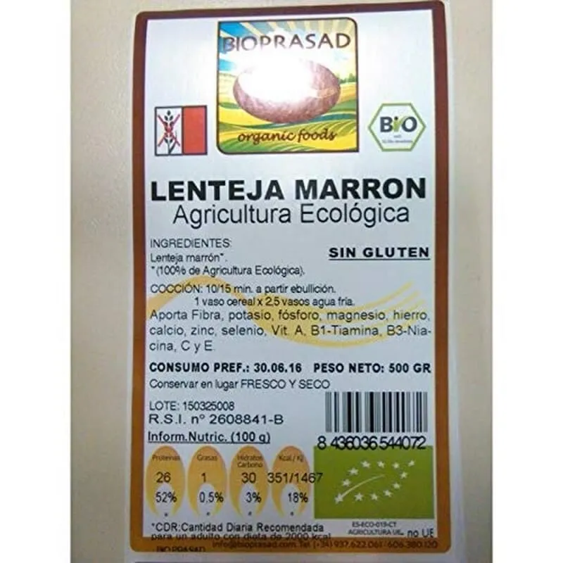 Lentejas Marrones Bio 500g