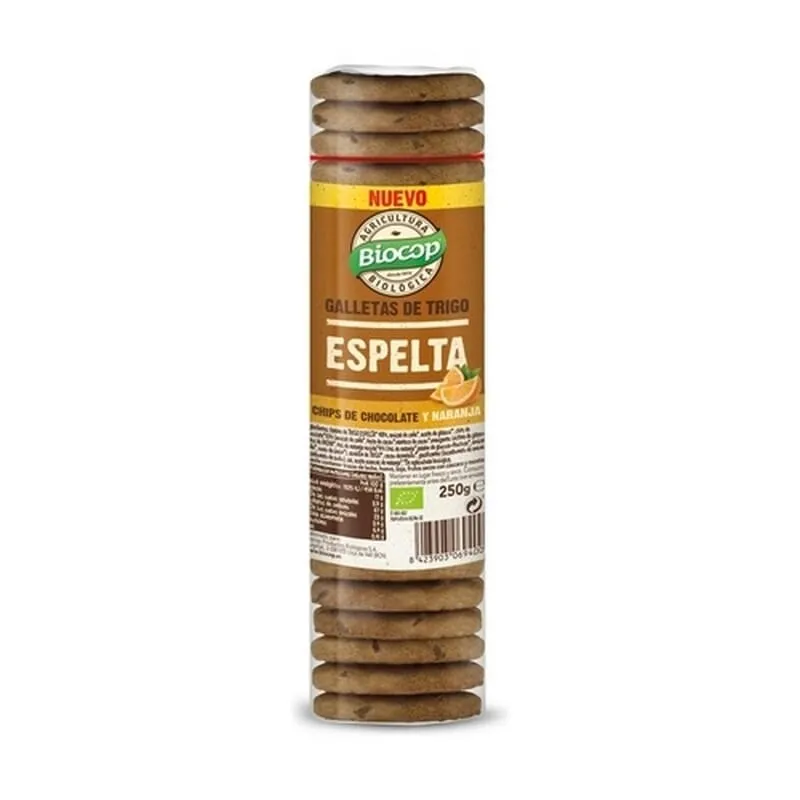 Galletas De Espelta Chocolate y Naranja Bio 250g