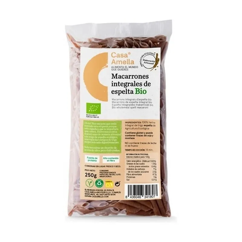Macarrones Integrales De Espelta Bio 250g