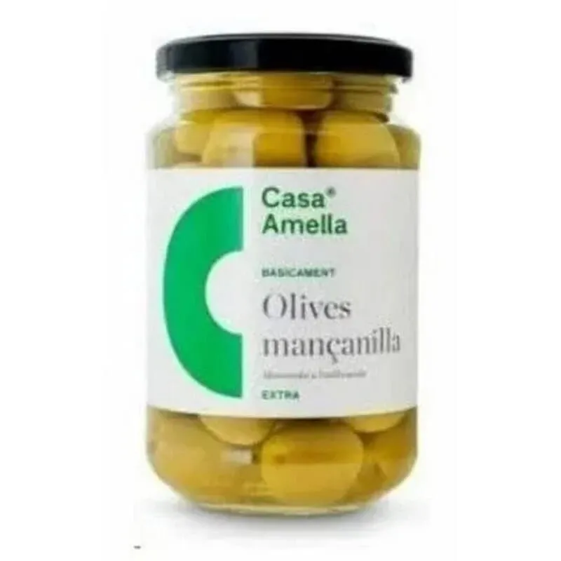 Aceitunas Manzanilla Verde Con Hueso 395g