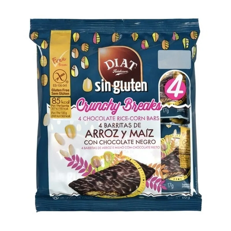 Barrita Arroz Maíz Choco Crunchy 4 Uds 17g
