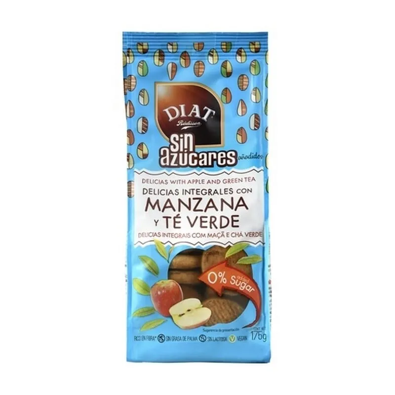 Galletas Integrales Con Manzana y Té Verde 175g