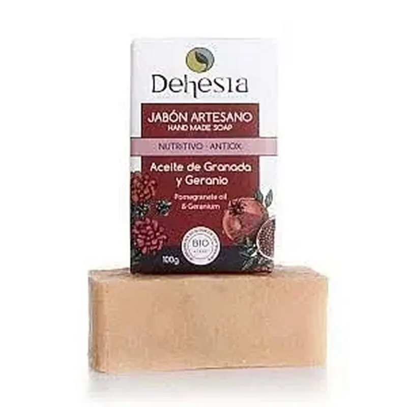 Jabón Artesano Antioxidante Granada Geranio Bio 100g