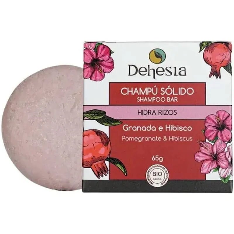 Champú Sólido Hidra Rizos Granada e Hibisco Bio 65g