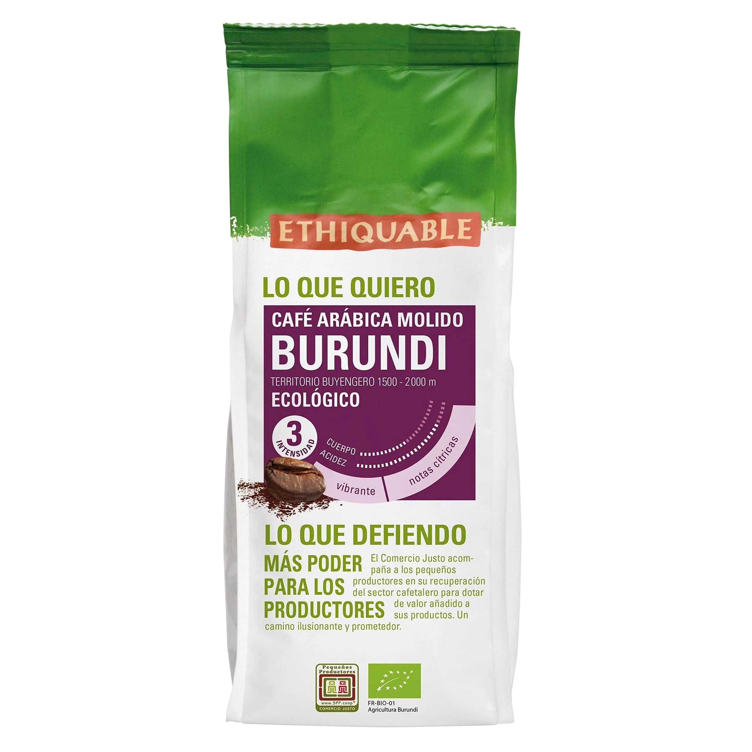 Café Arábica Molido Premium De Burundi Eco 250g