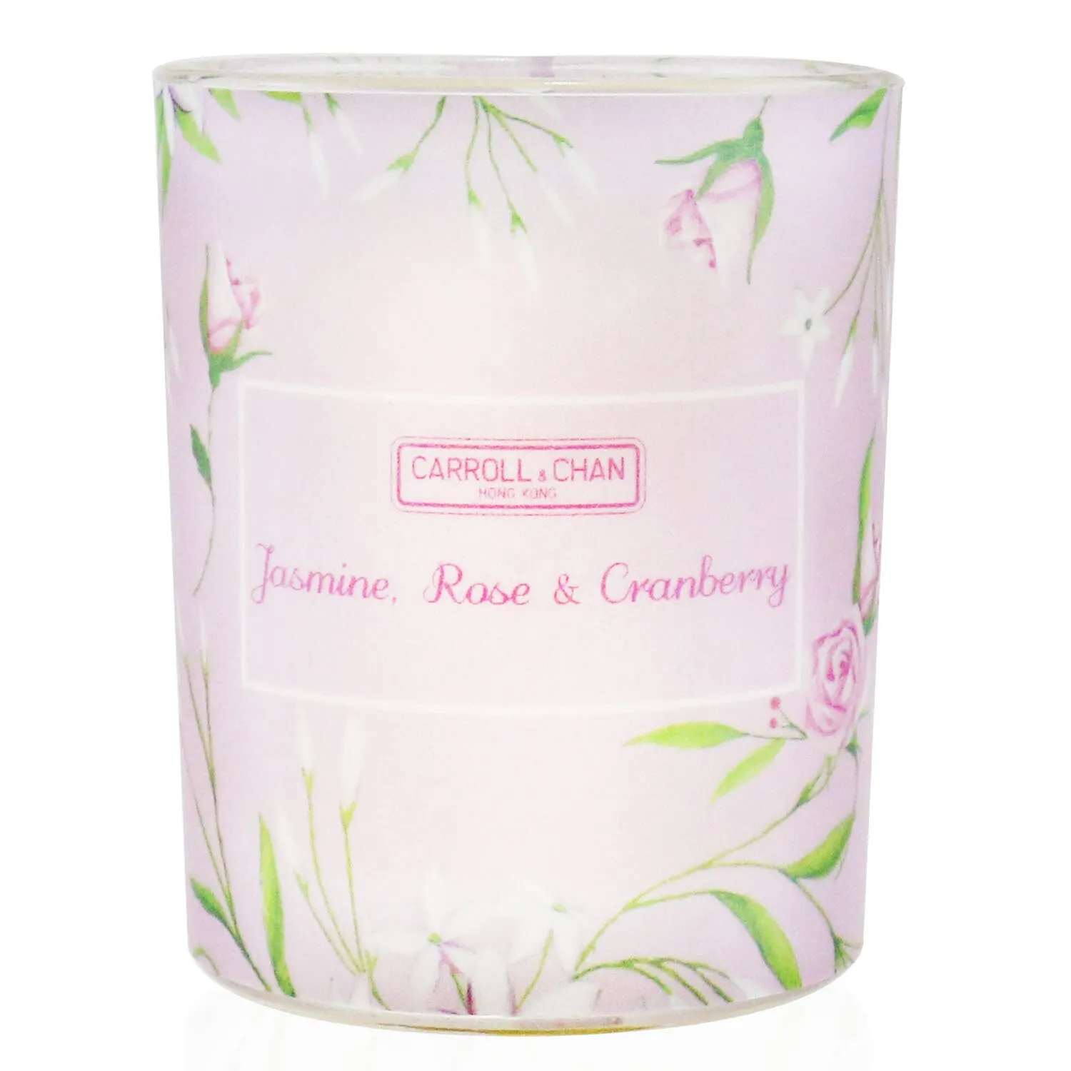 Vela en Vaso Votivo 100% de Cera de Abejas - Jasmine Rose Cranberry