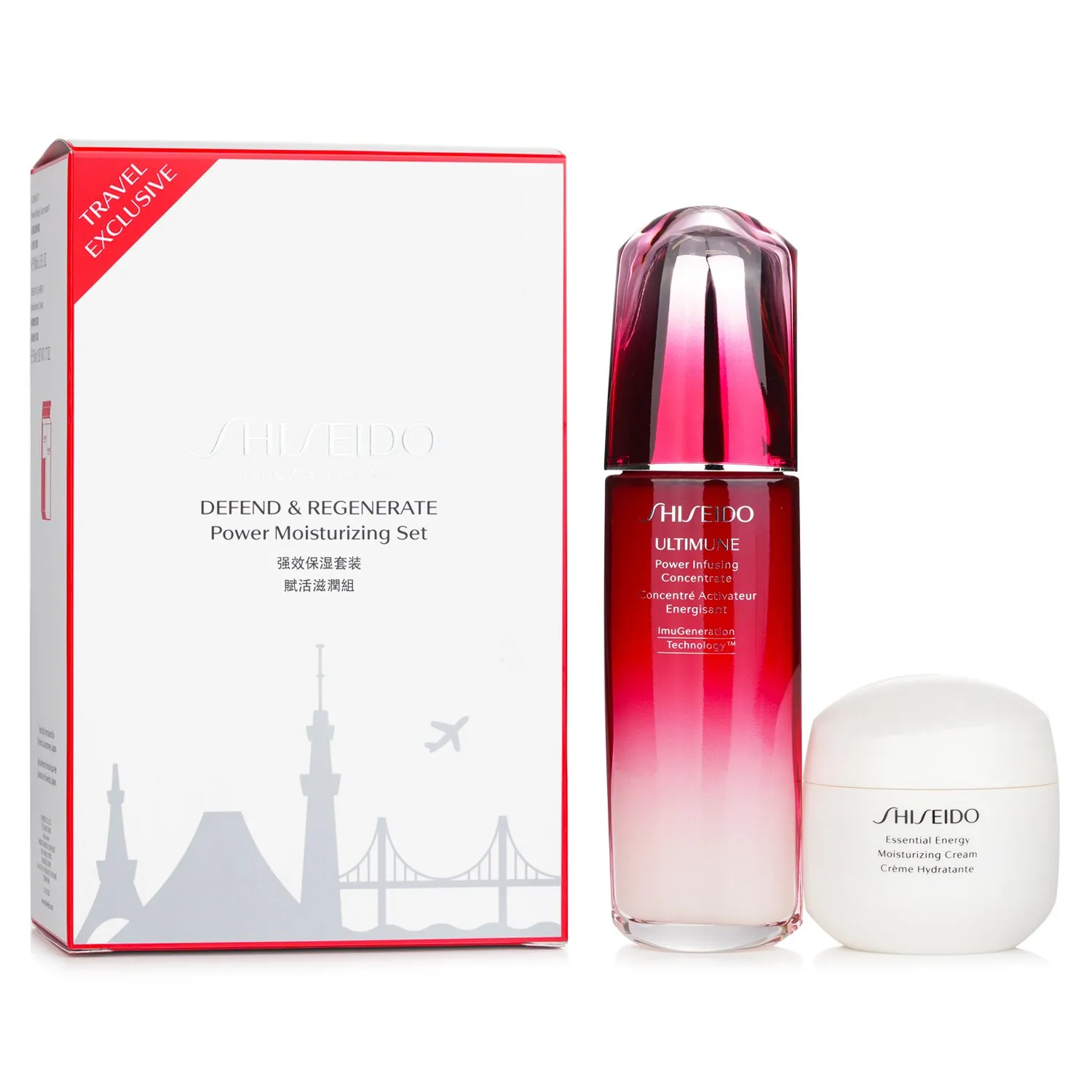 Set Defend & Regenerate Power Moisturizing: Ultimune Concentrado N Infundidor de Poder 100ml + Essential Energy Crema Hidratante 50 ml
