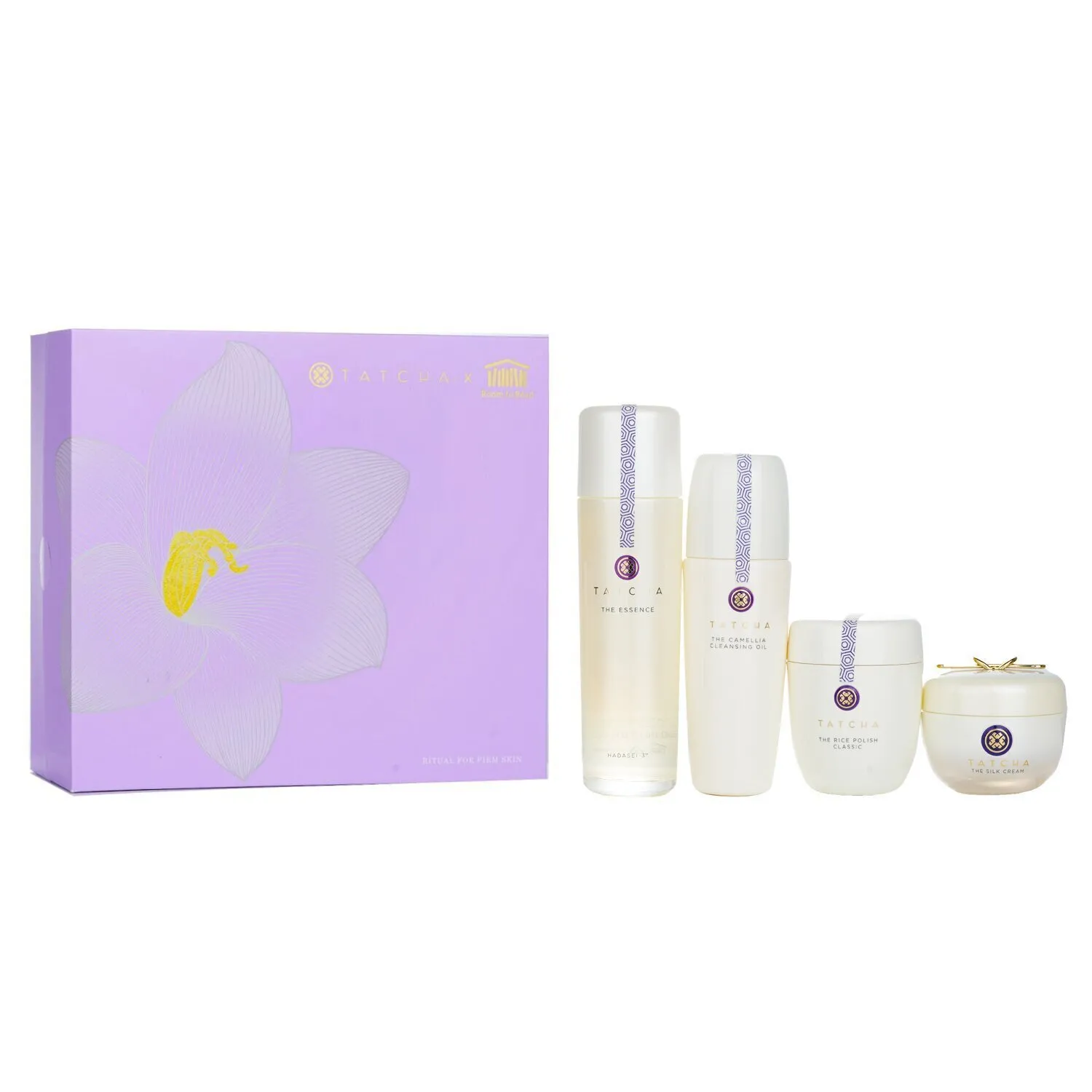 Ritual For Firm Skin Set: Camellia Cleansing Oil 150ml + Essence 150ml + Silk Crema 50ml + Rice Polish 60g