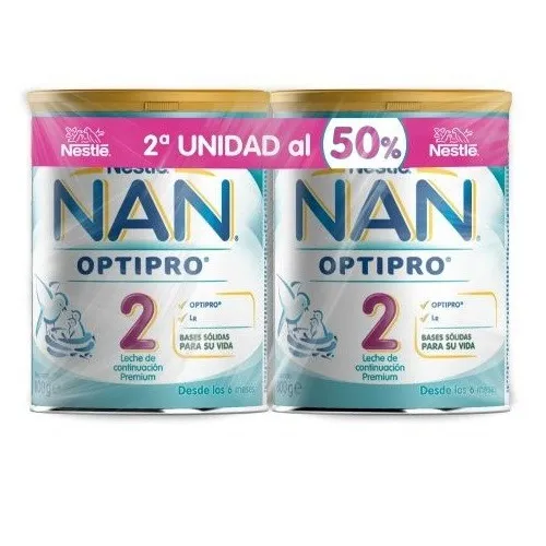 Nan optipro 2 leche de continuacion (2 envases 800 g)
