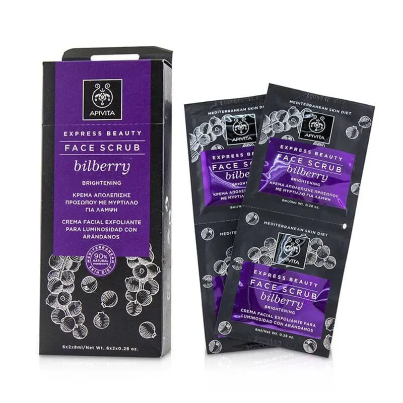 Apivita Express Beauty Crema Facial Exfoliante con Arándanos