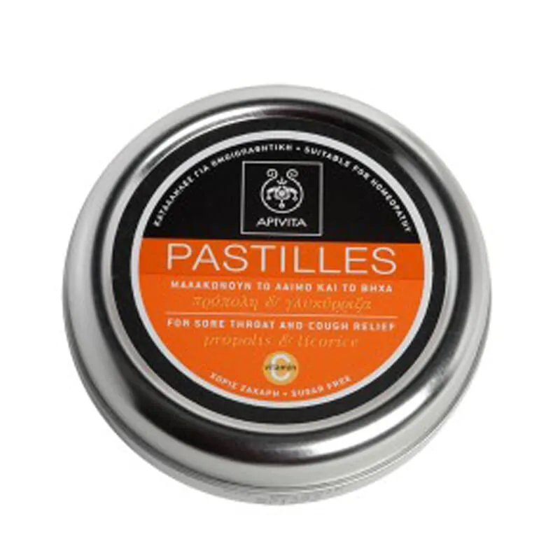 Apivita Pastillas con Propóleo y Regaliz 45g