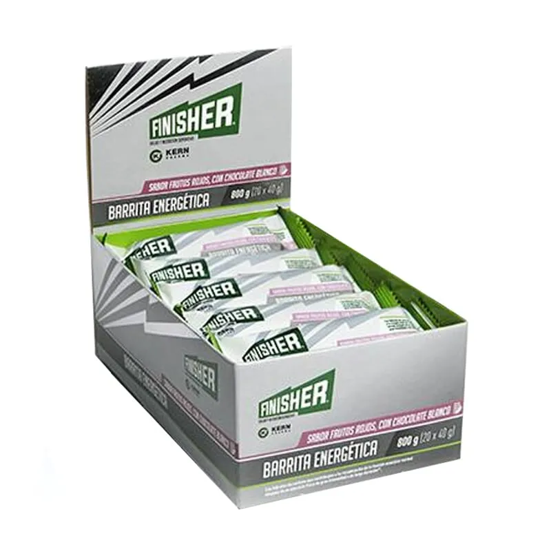Finisher Barrita Energética Frutos Rojos y Chocolate Blanco 20 Ud
