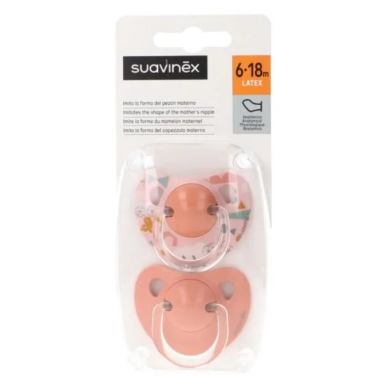Suavinex Chupetes Anatómicos Látex 6-18 meses