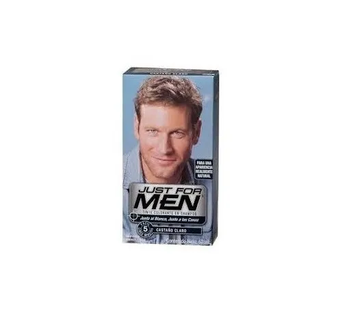 Just for men - champu colorante (1 envase 66 ml tono castaño claro)