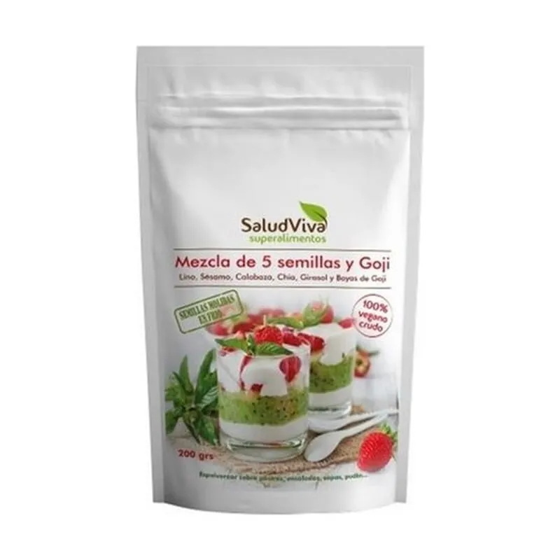Mezcla De 5 Semillas Y Goji 200g