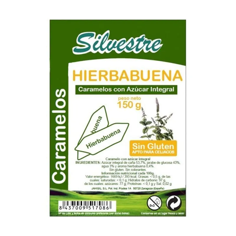 Caramelos Integrales Hierbabuena Sin Gluten 150g