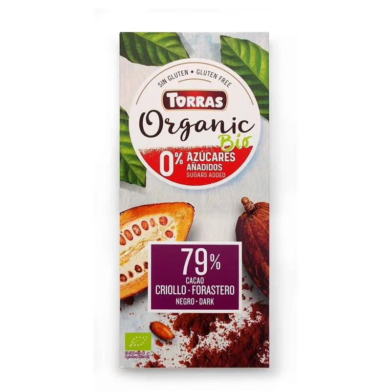 Chocolate Negro 79% Cacao Criollo Forastero Bio 100g