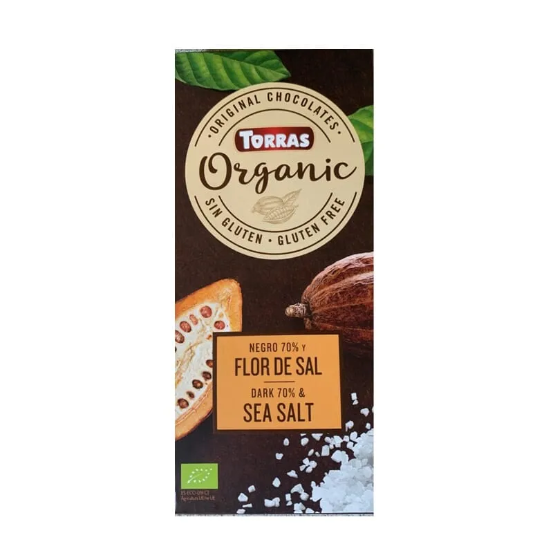 Chocolate Negro 70% Cacao Con Flor De Sal Bio 100g