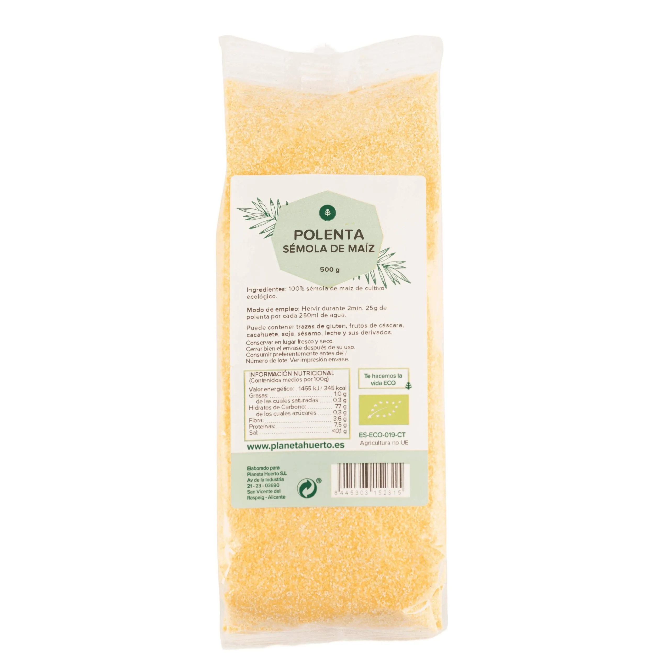 Polenta Sémola Maíz Bio 500g