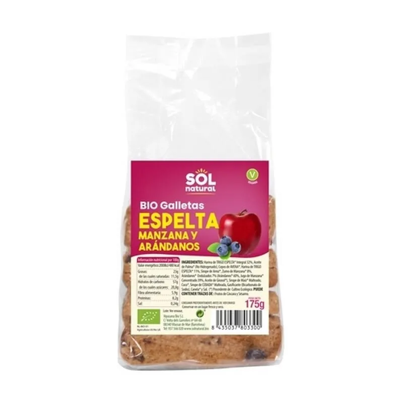 Galletas De Espelta Con Manzana y Arándanos Bio 175g