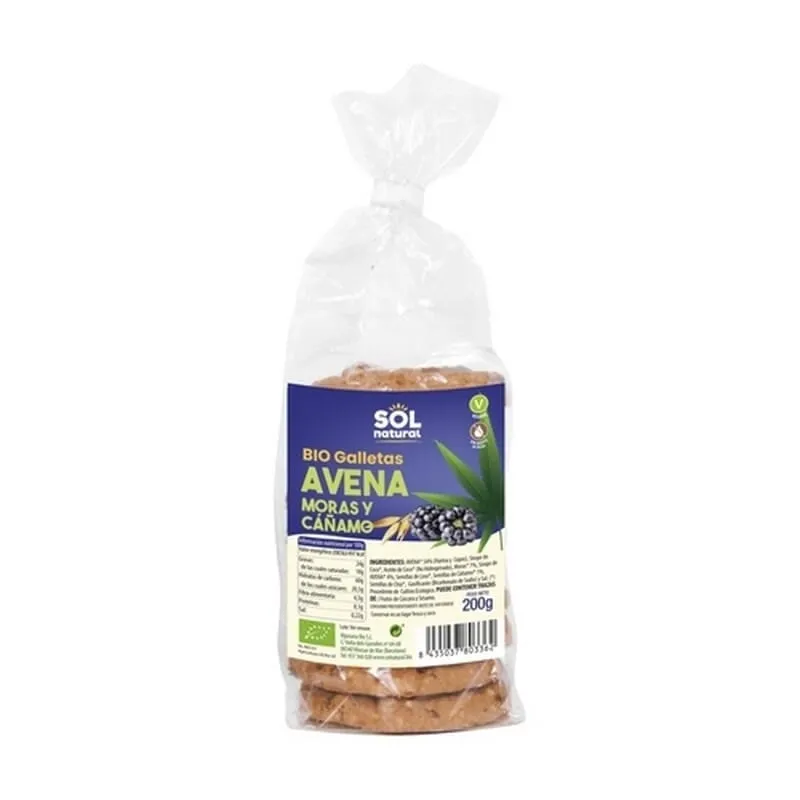 Galletas De Avena Con Moras y Cáñamo Bio 200g