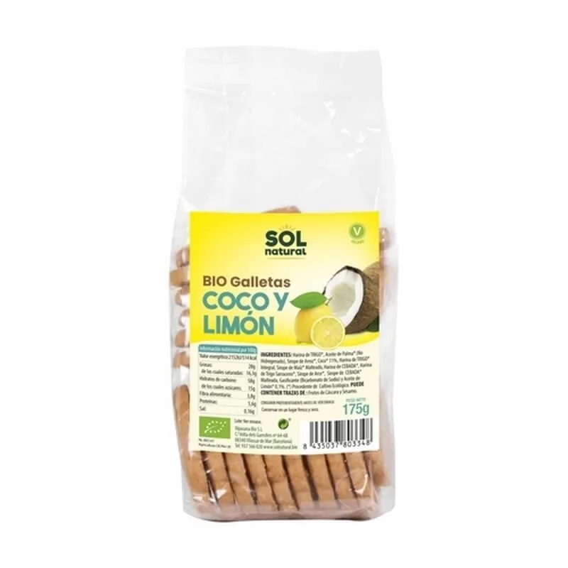 Galletas De Coco y Limón Bio 175g