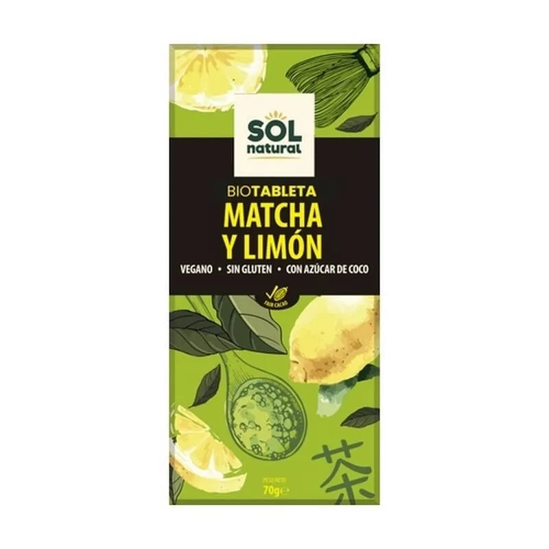 Chocolate Con Té Matcha Y Limón Bio 70g